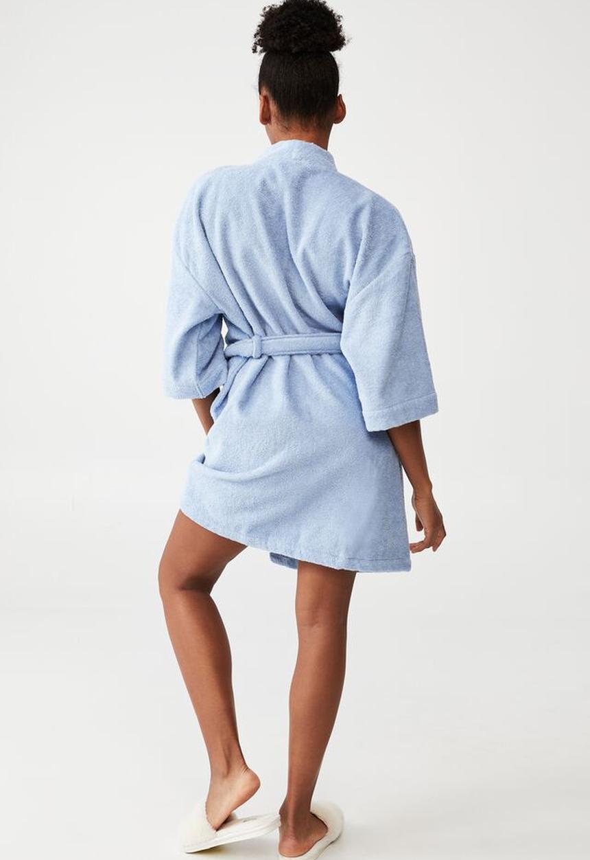 Cotton On - Towelling robe - iced sky