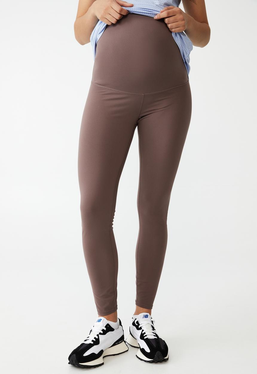 Cotton On - Maternity ultra soft movement full length tight - brownie
