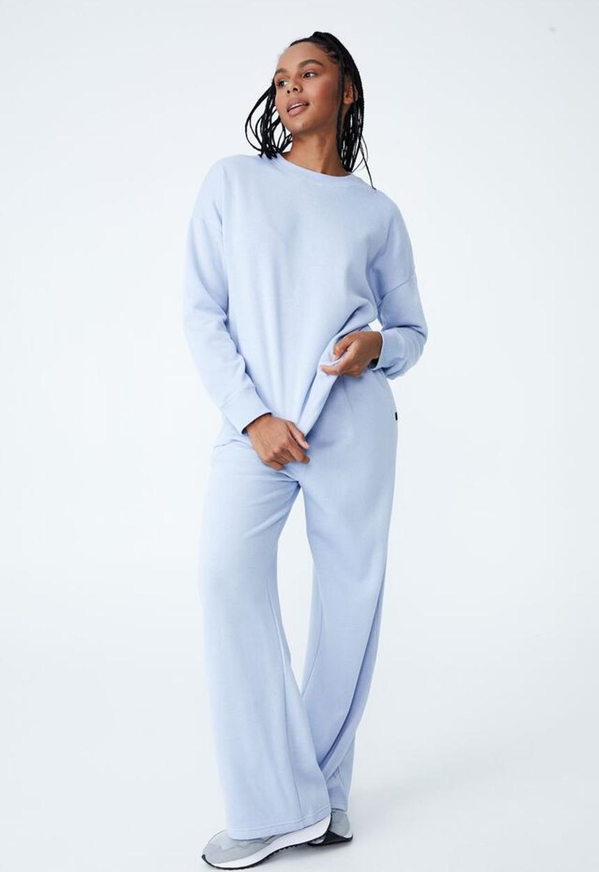 Cotton On - Lifestyle long sleeve crew top - iced sky
