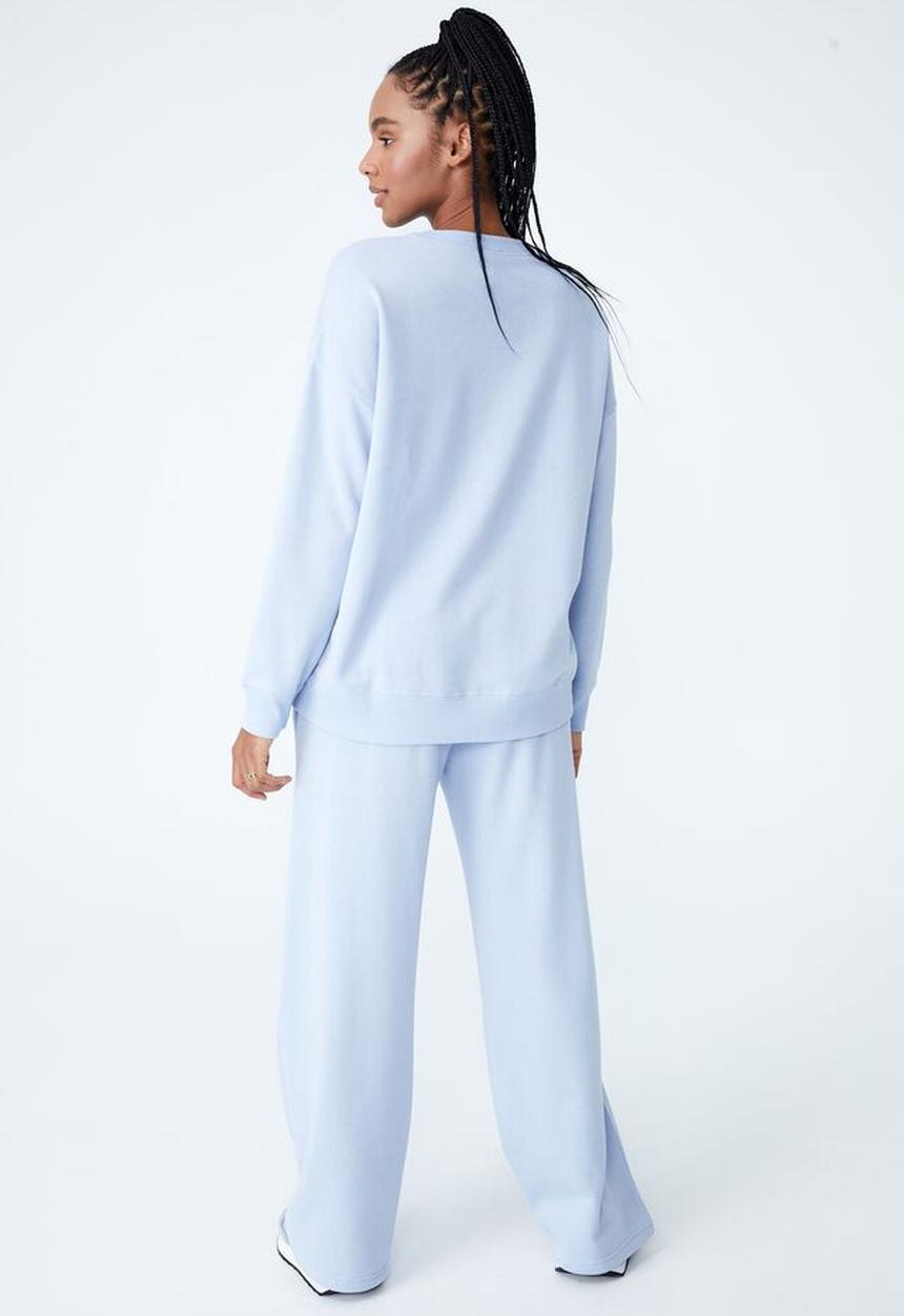 Cotton On - Lifestyle long sleeve crew top - iced sky