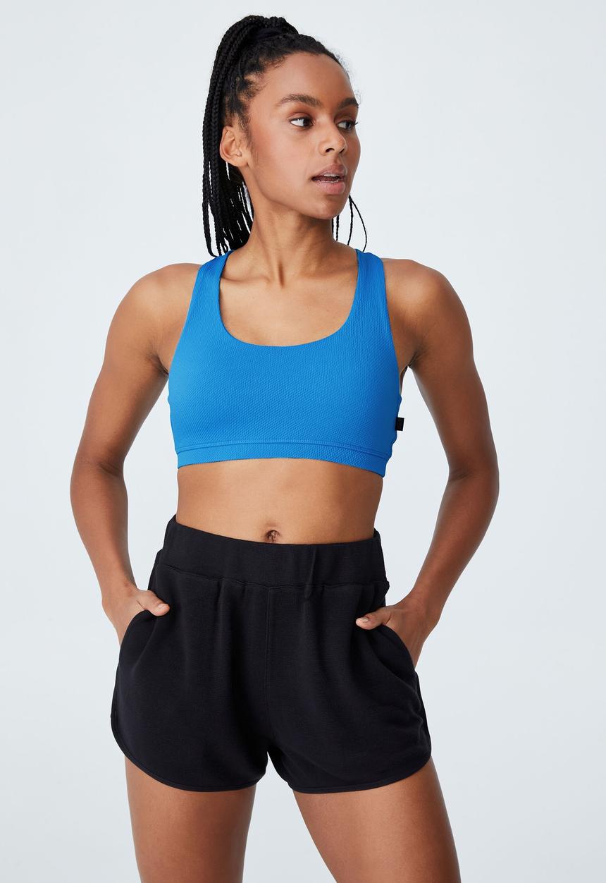 Cotton On - Strappy sports crop - blue