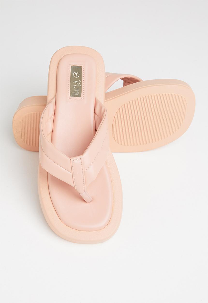 Plum - Honey chunky flatform flip flop - pink