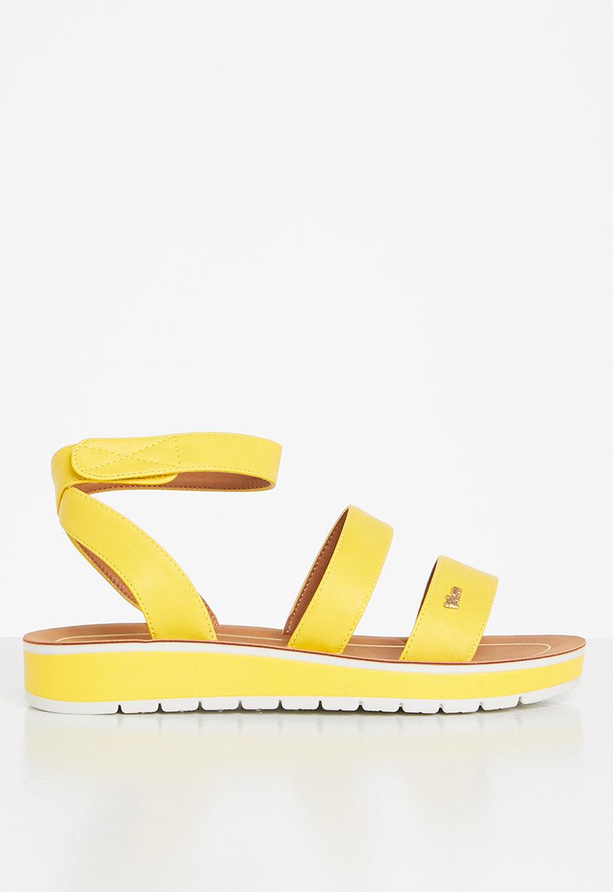 Plum - Belle ankle strap sandal - mustard