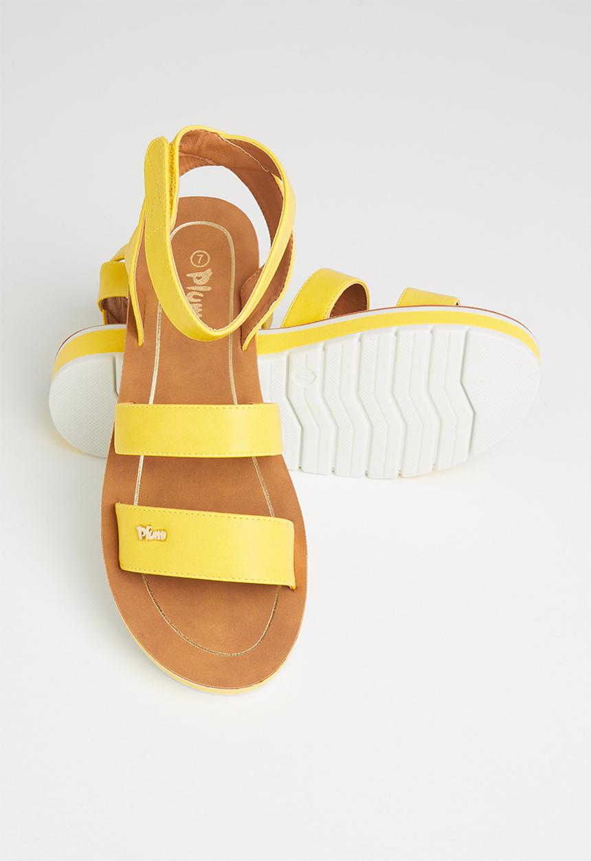 Plum - Belle ankle strap sandal - mustard