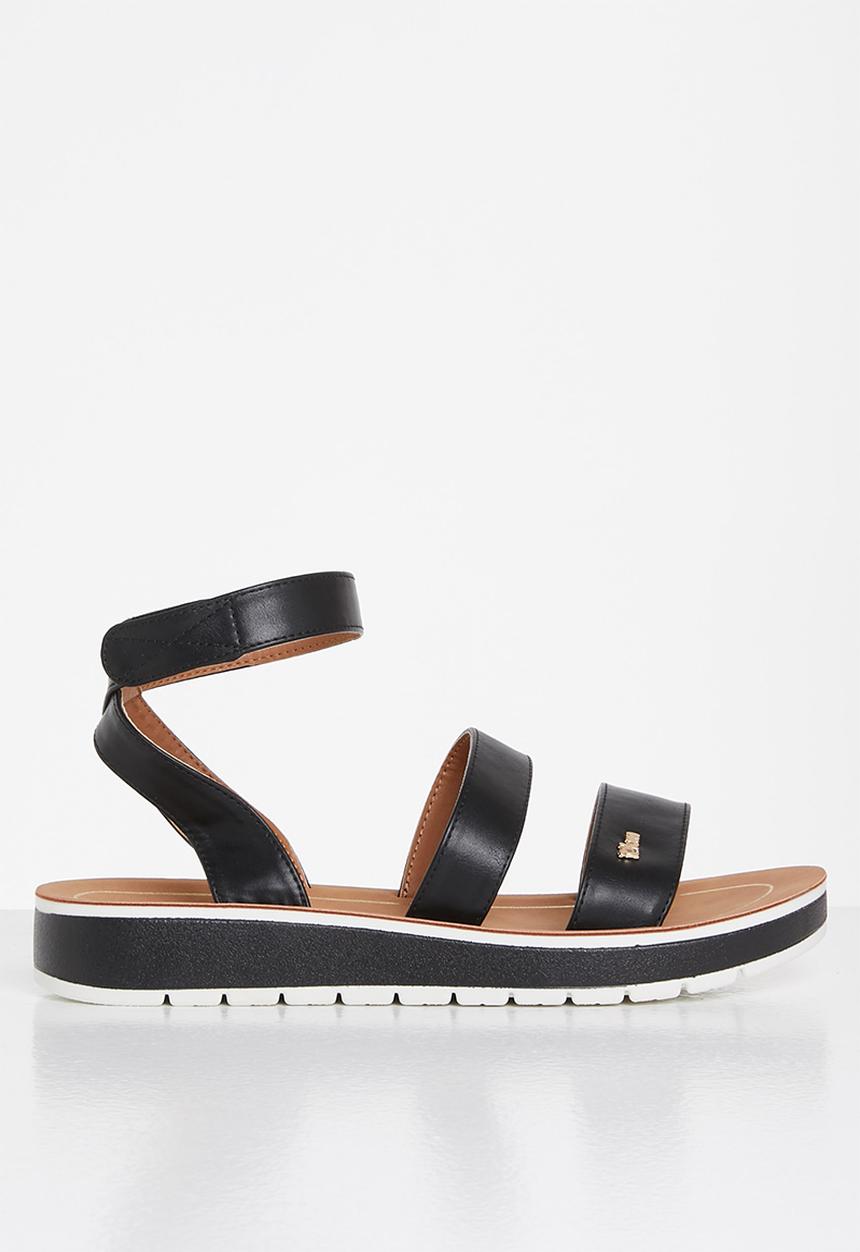 Plum - Belle ankle strap sandal - black