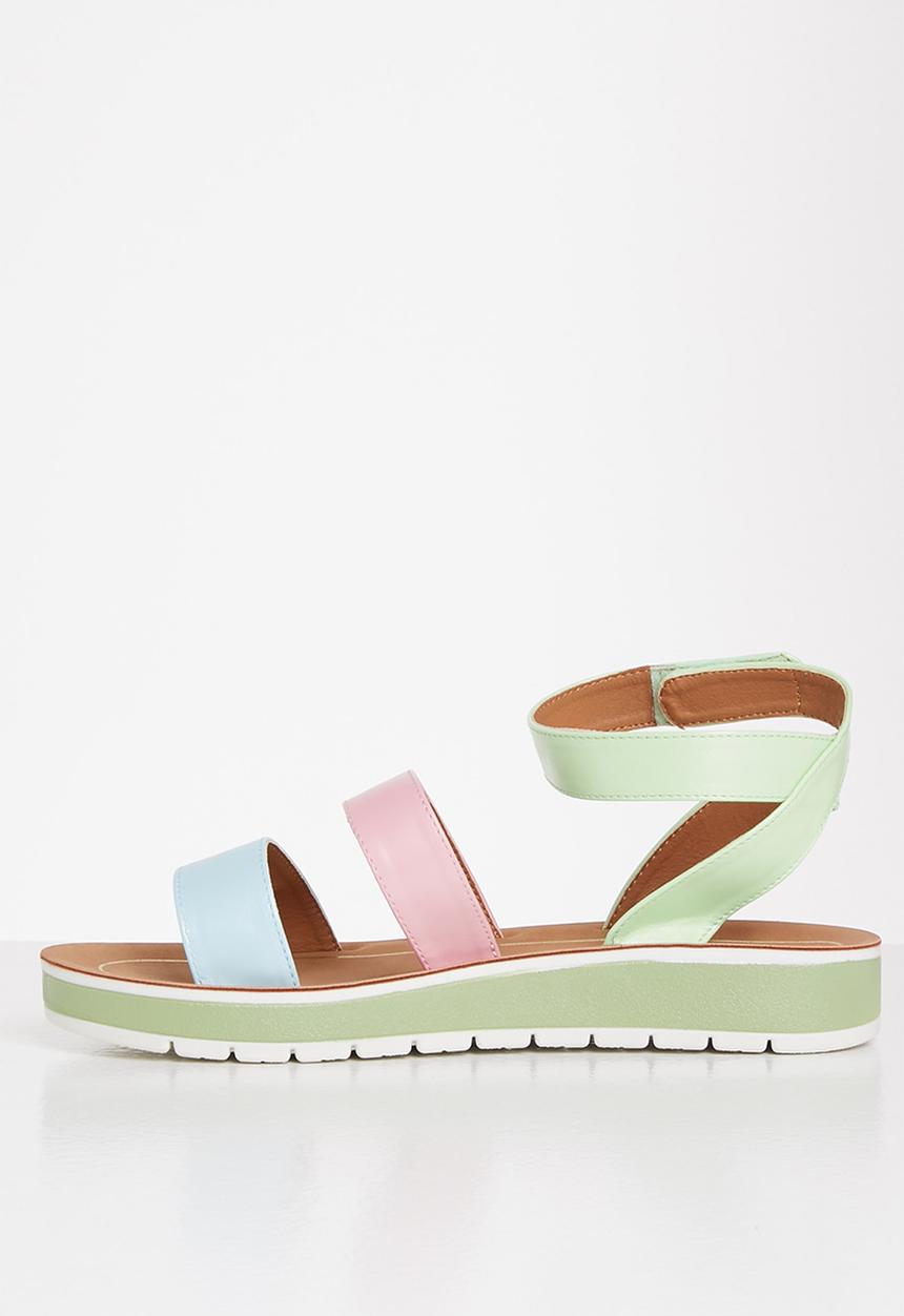 Plum - Belle ankle strap sandal - mint multi