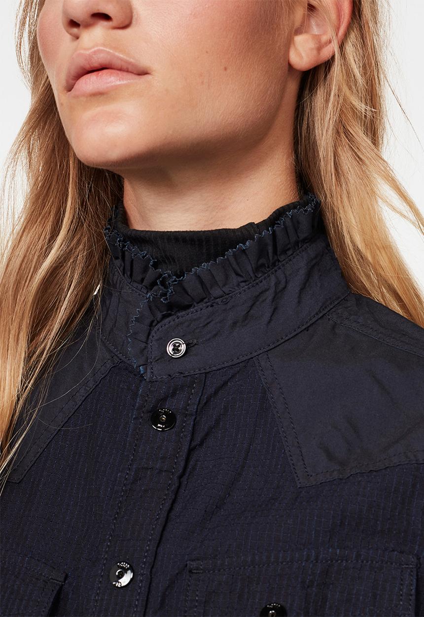 G-STAR - Western kick frill slim long sleeve shirt - rinsed