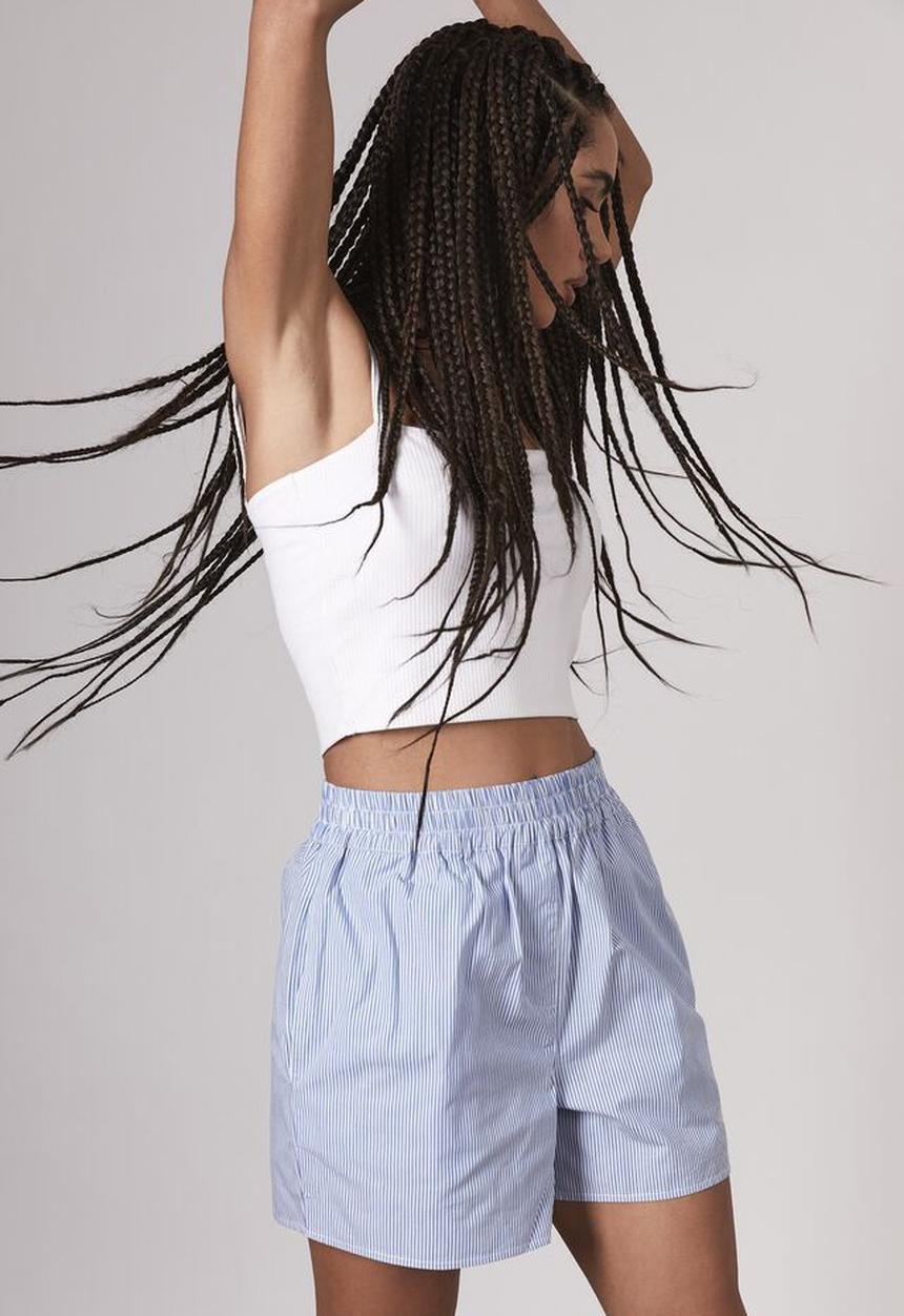 Factorie - Woven short - poolside club white/blue stripe