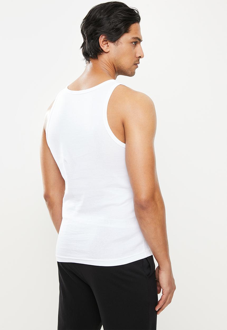 POLO - Liam cotton vest 2 pack - white