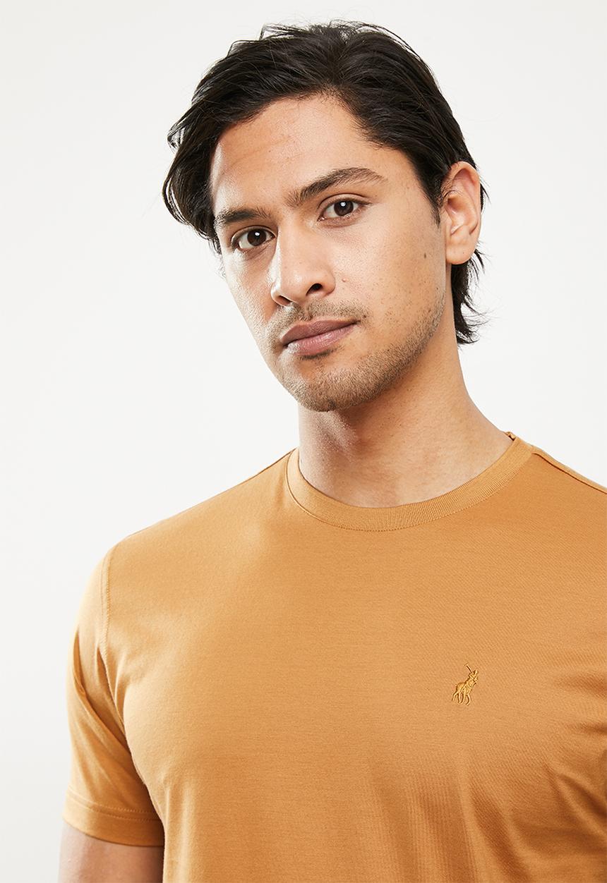 POLO - Harold mercerised tee - brown