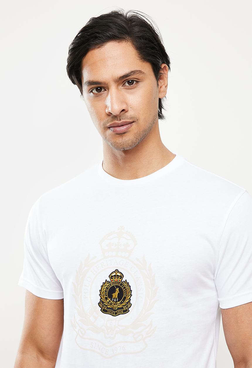 POLO - Robert crest badge tee - white
