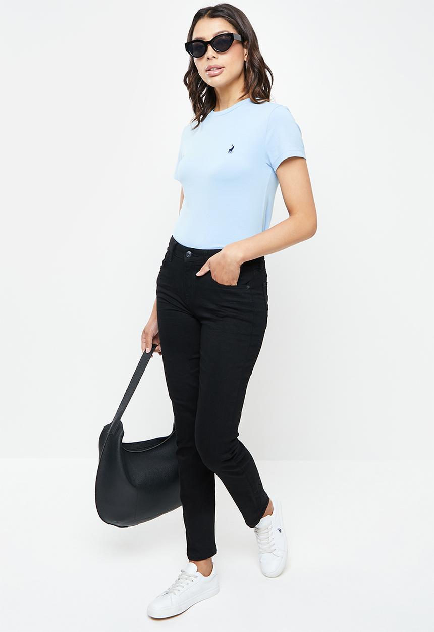 POLO - Allie short sleeve pony stretch T-shirt - light blue