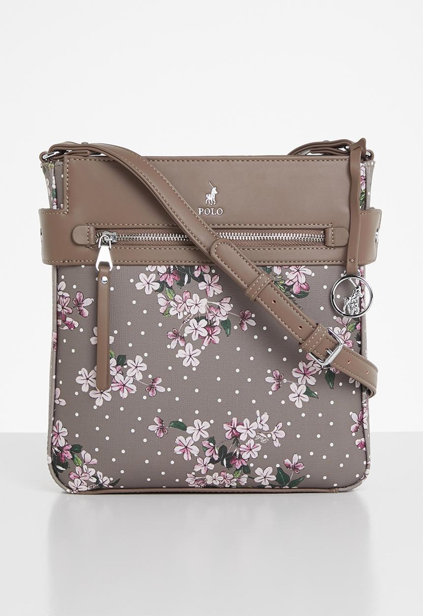 POLO - Polo floral crossbody - taupe