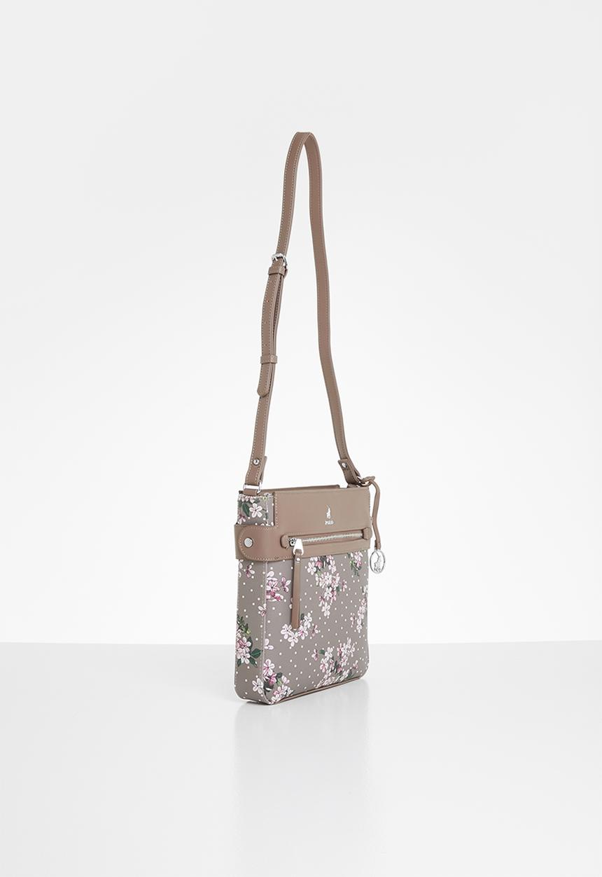 POLO - Polo floral crossbody - taupe