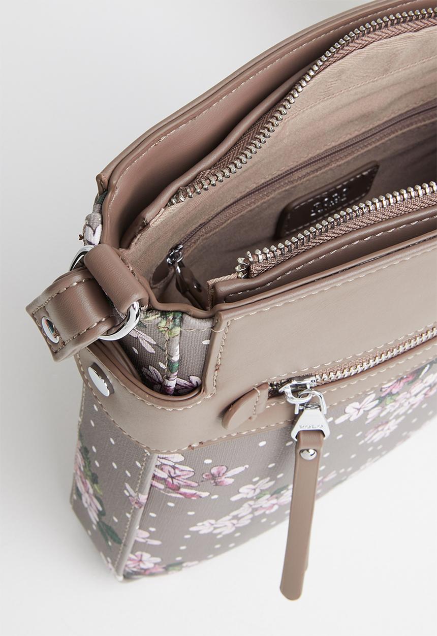 POLO - Polo floral crossbody - taupe