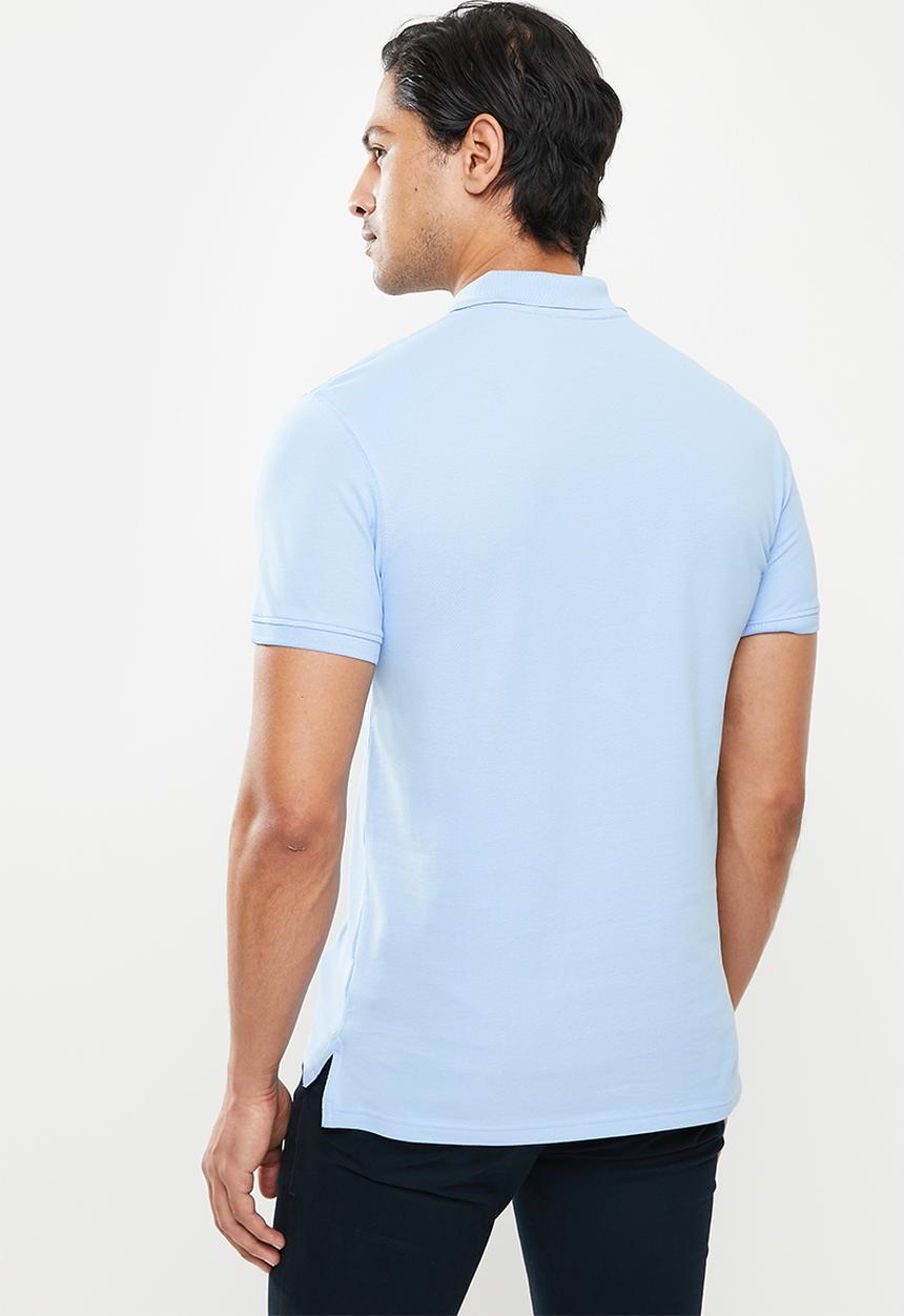 POLO - Carter pique short sleeve golfer - light blue