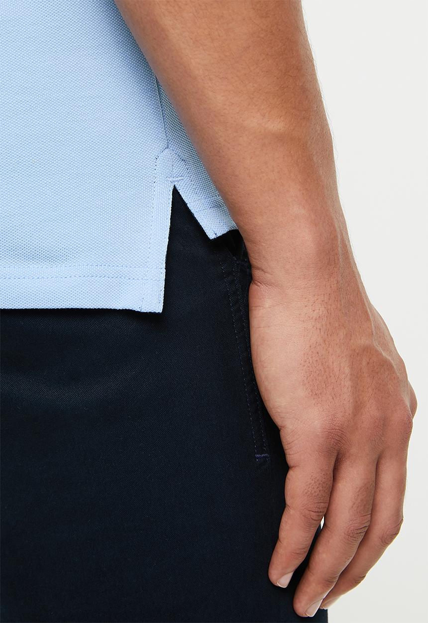 POLO - Carter pique short sleeve golfer - light blue