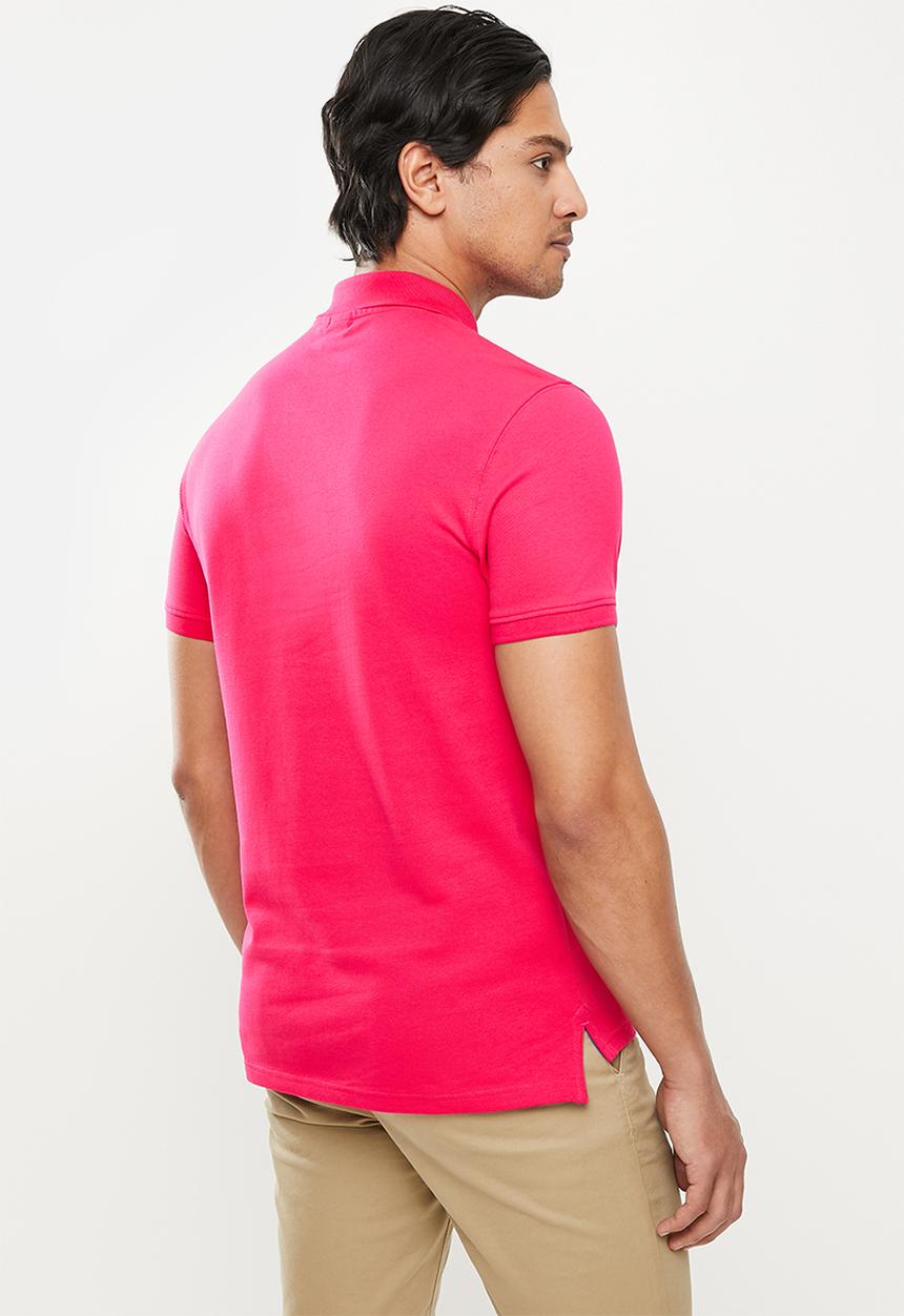 POLO - Carter pique short sleeve golfer - cerise