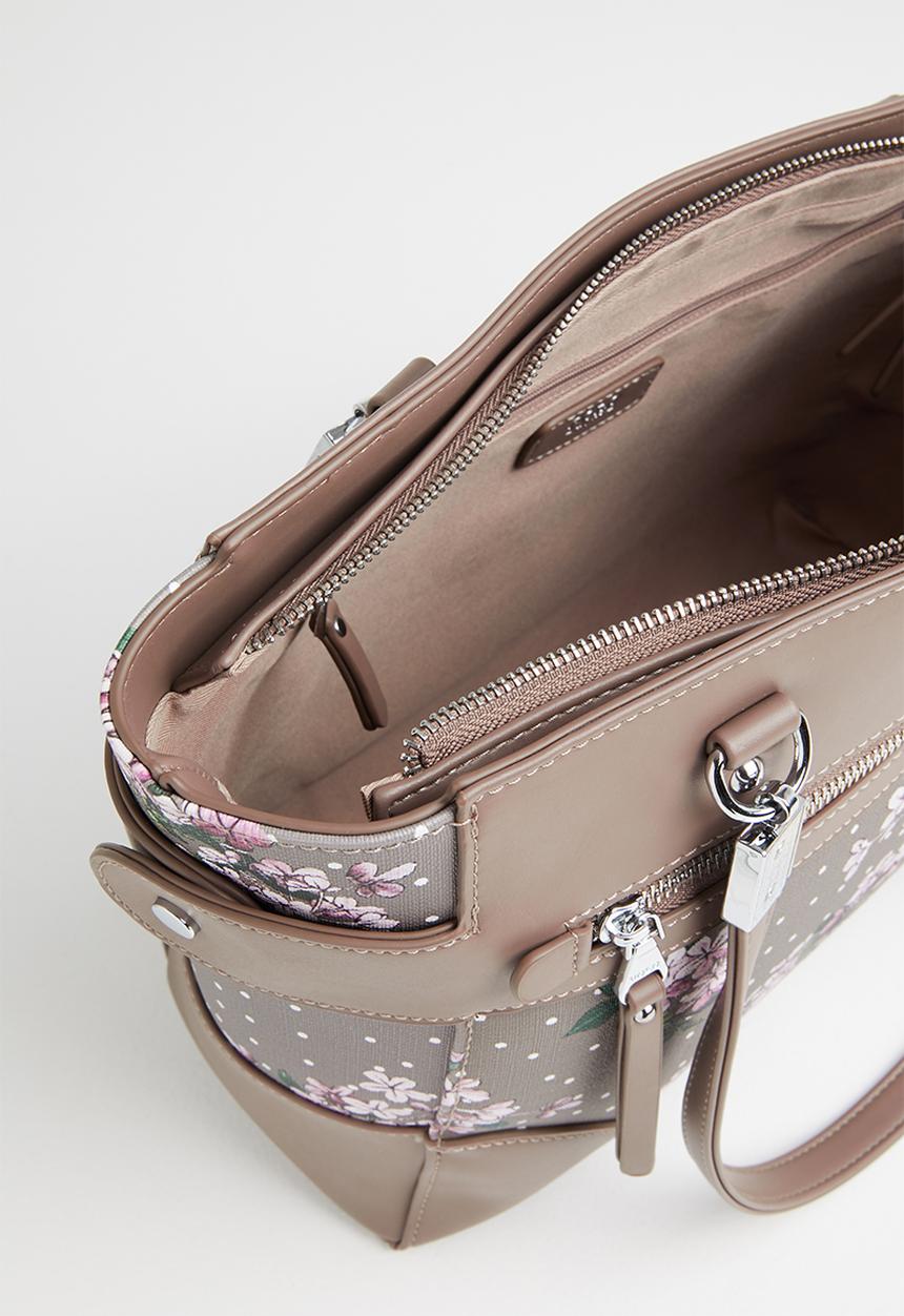 POLO - Polo floral tote - taupe