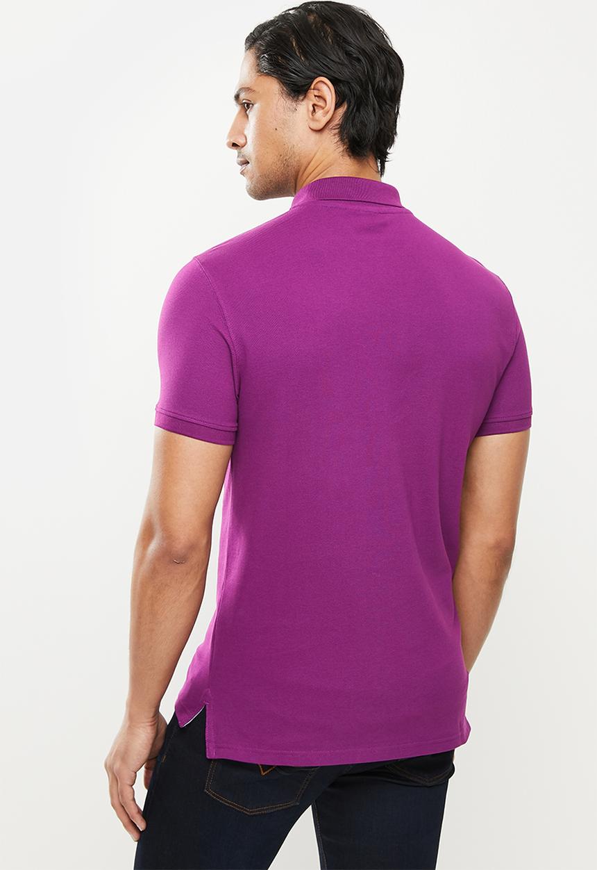 POLO - Carter pique short sleeve golfer - purple
