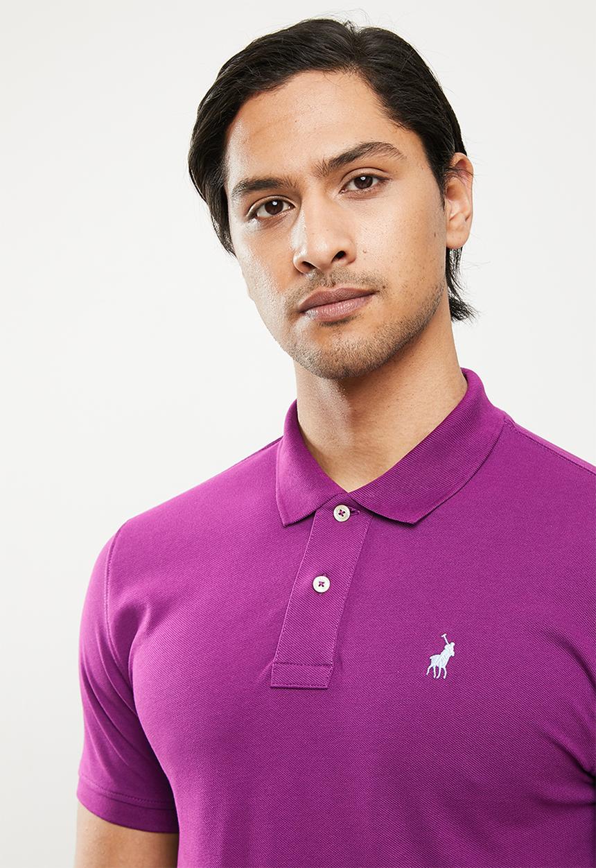 POLO - Carter pique short sleeve golfer - purple