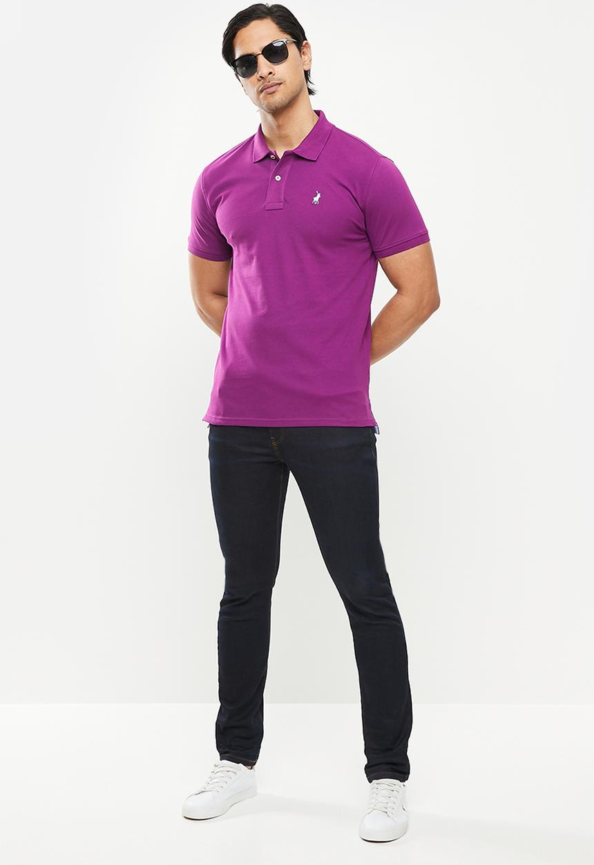 POLO - Carter pique short sleeve golfer - purple