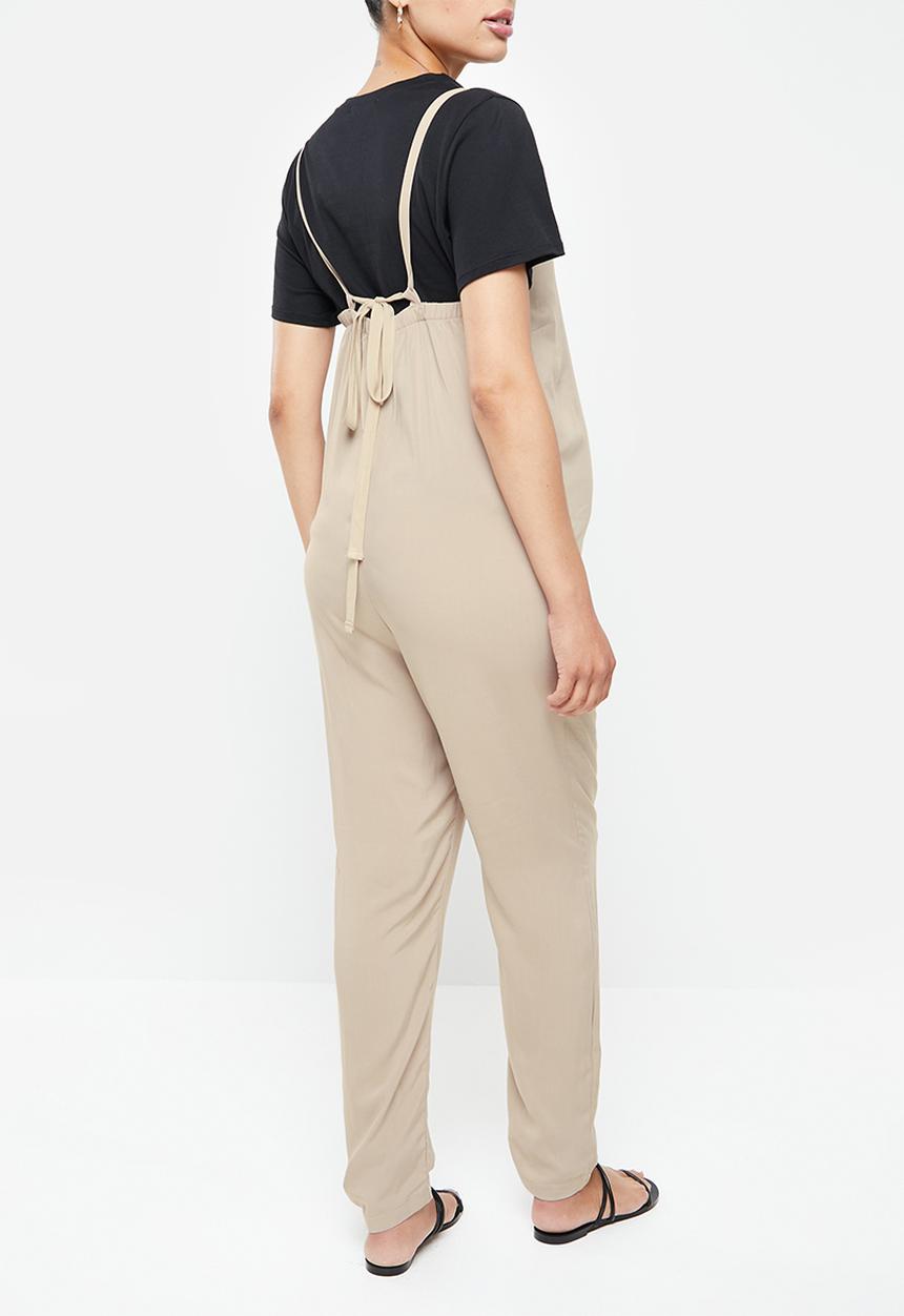 edit Maternity - Strappy easy fitting jumpsuit - stone