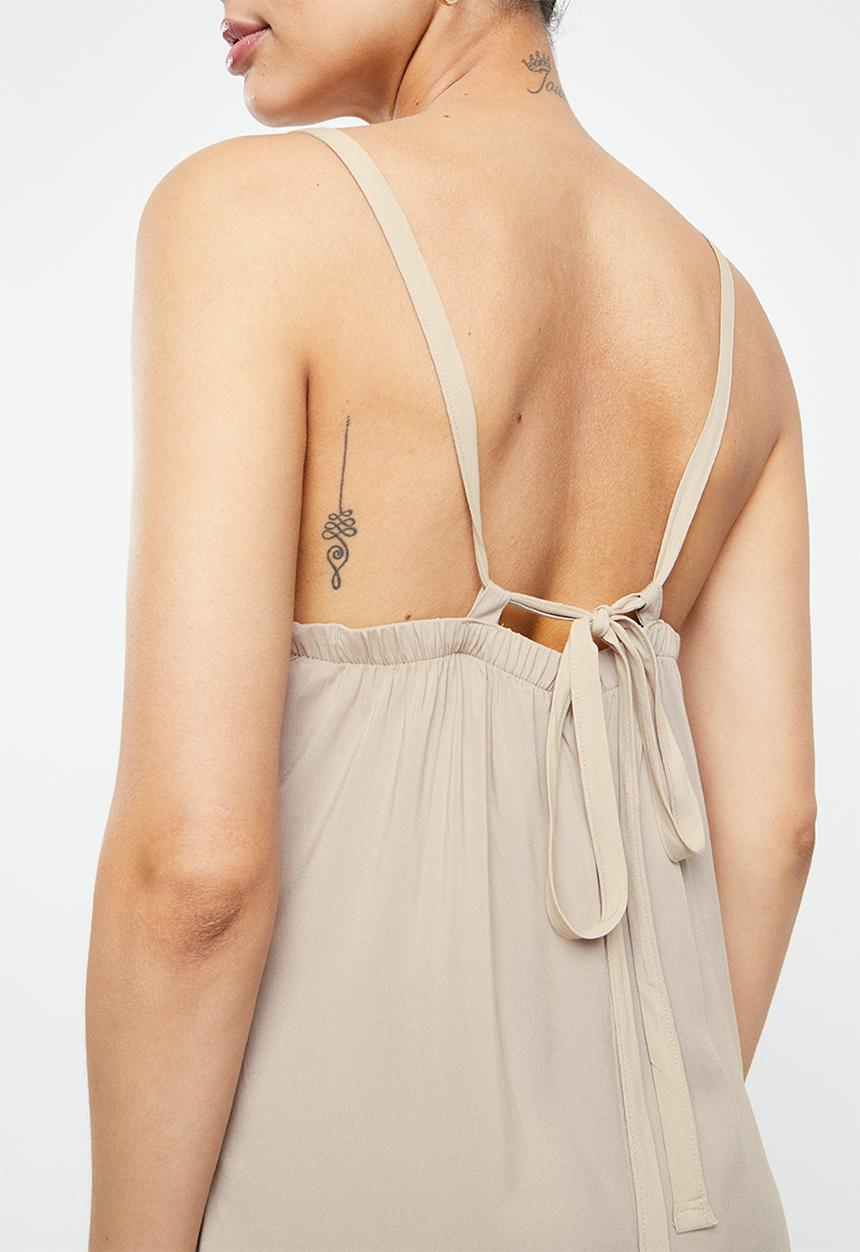 edit Maternity - Strappy easy fitting jumpsuit - stone