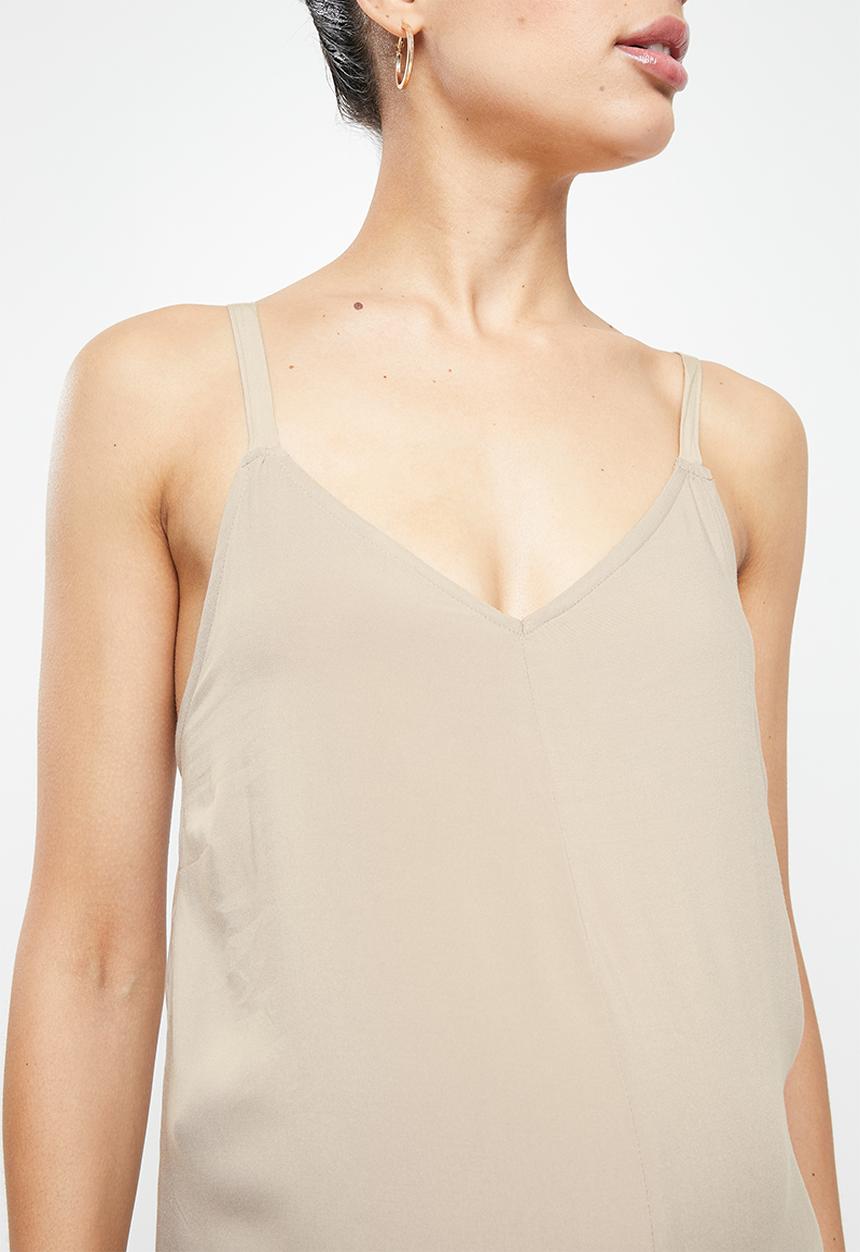 edit Maternity - Strappy easy fitting jumpsuit - stone