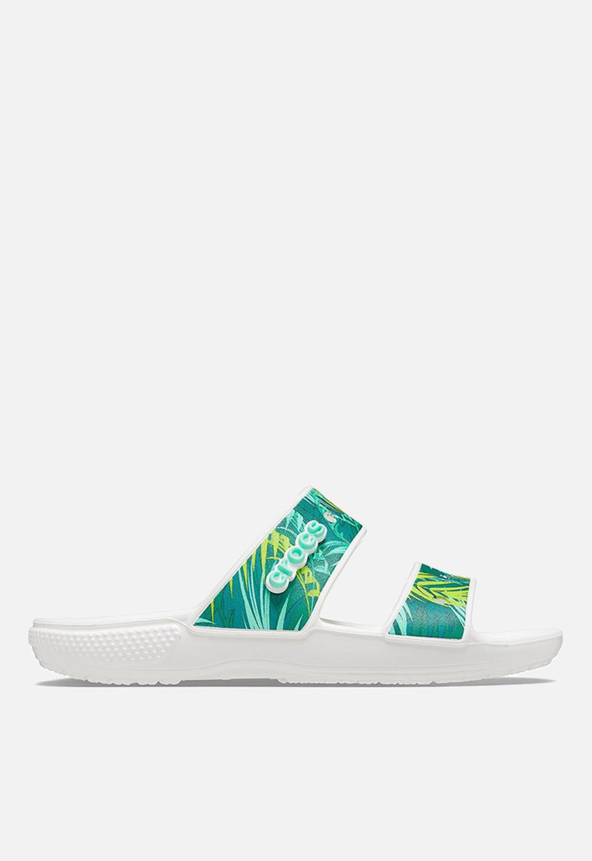 Crocs - Classic crocs tropical sandal - white & green