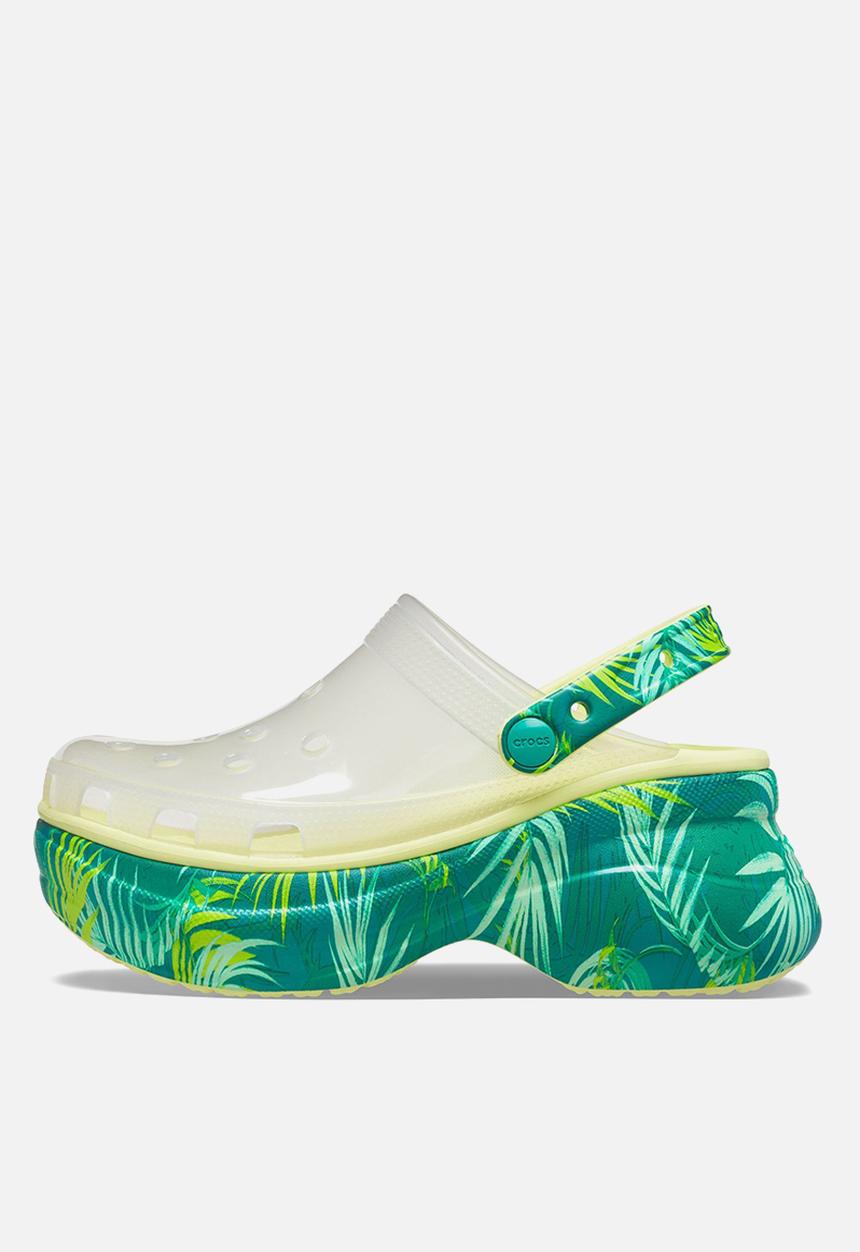 Crocs - Classic bae translucent clog -green & yellow 