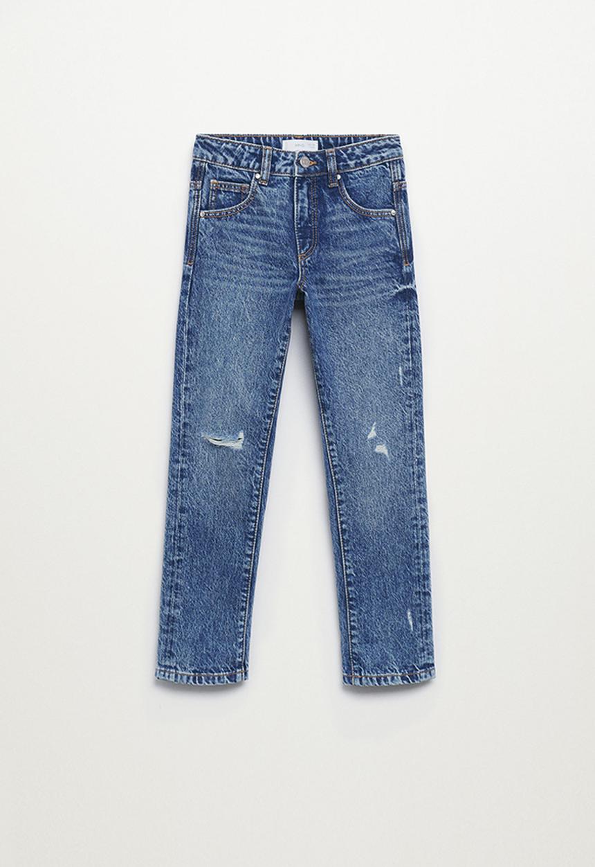 MANGO - Jeans slim - open blue