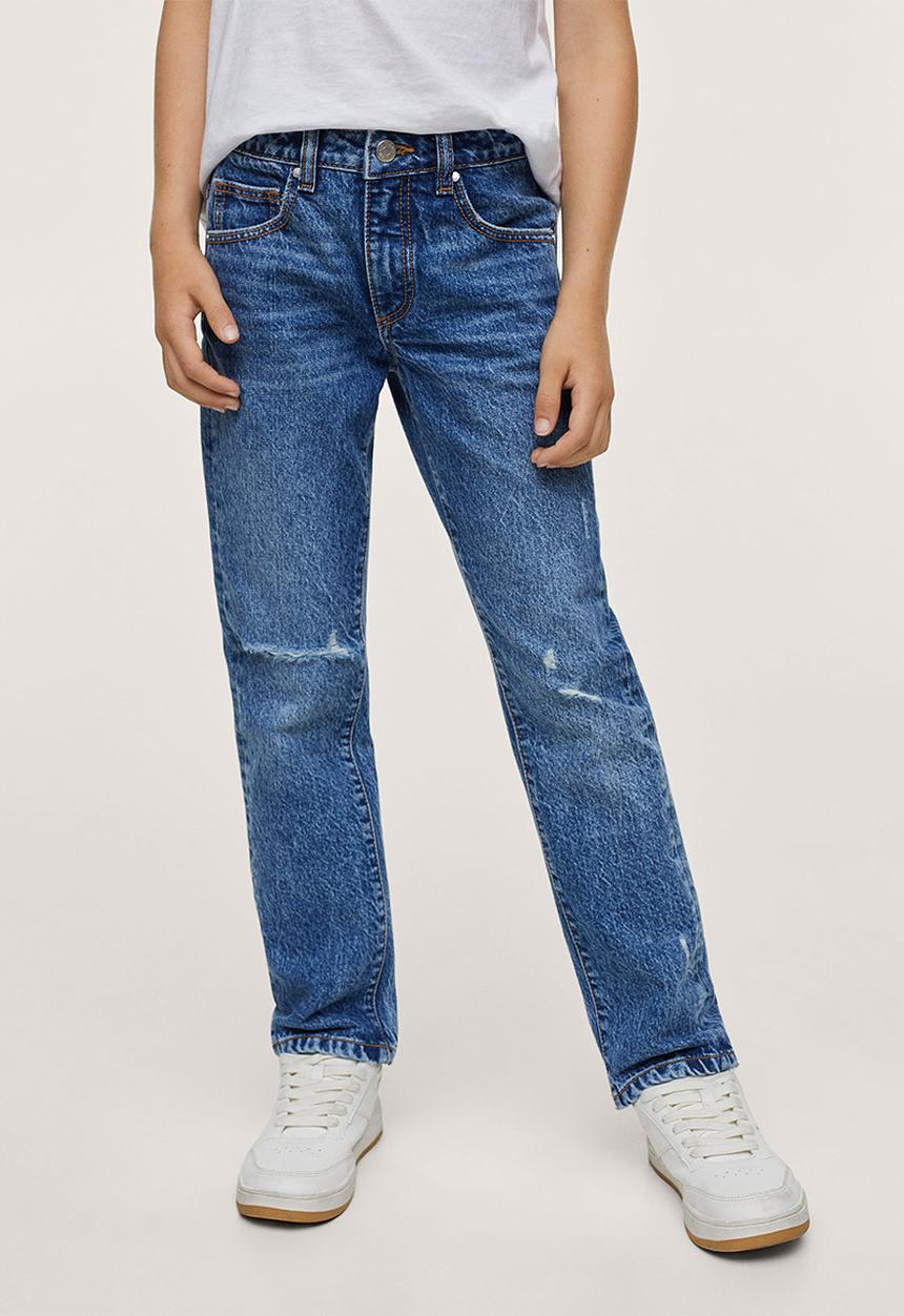 MANGO - Jeans slim - open blue