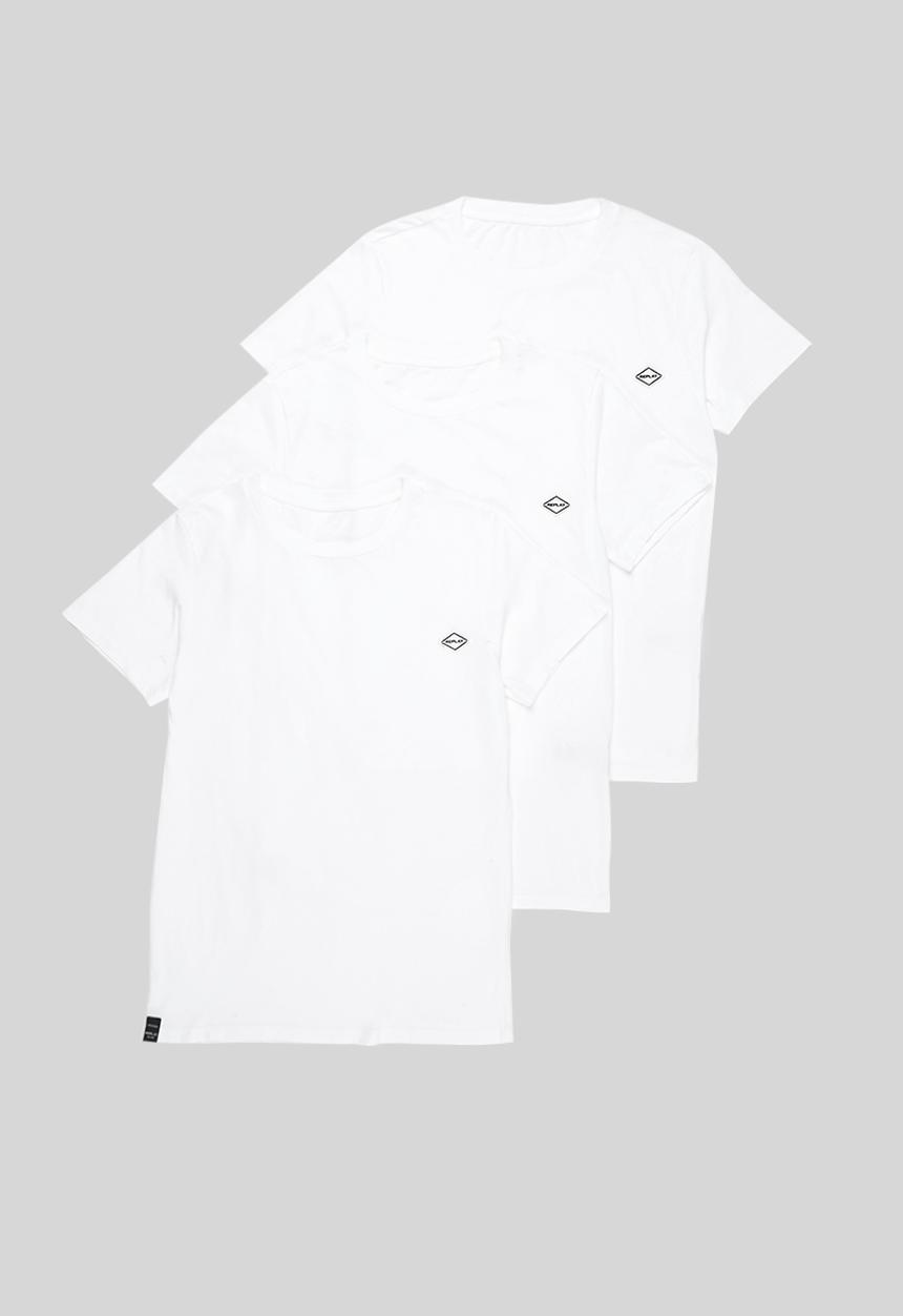 Replay - Replay 3 pack crew neck -  white