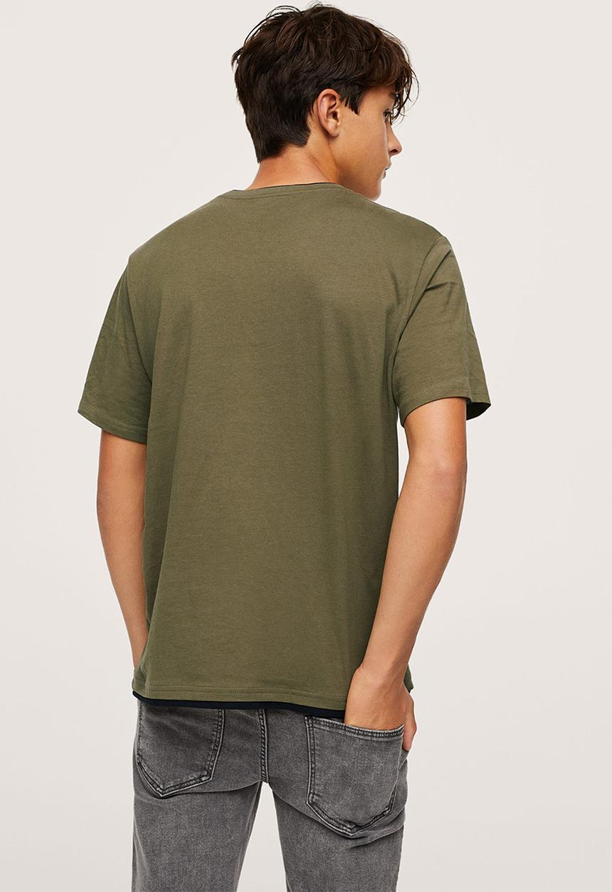 MANGO - T-shirt james - khaki