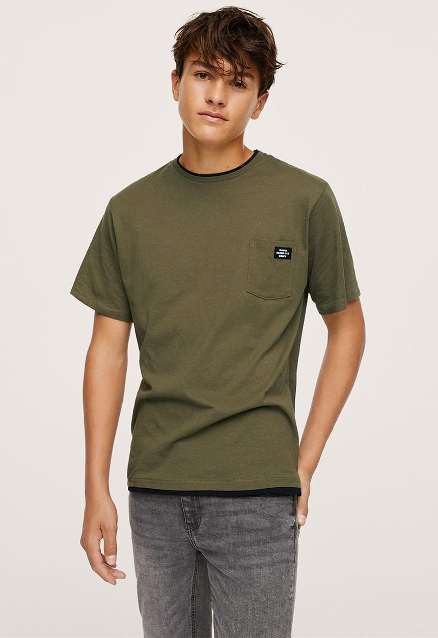 MANGO - T-shirt james - khaki