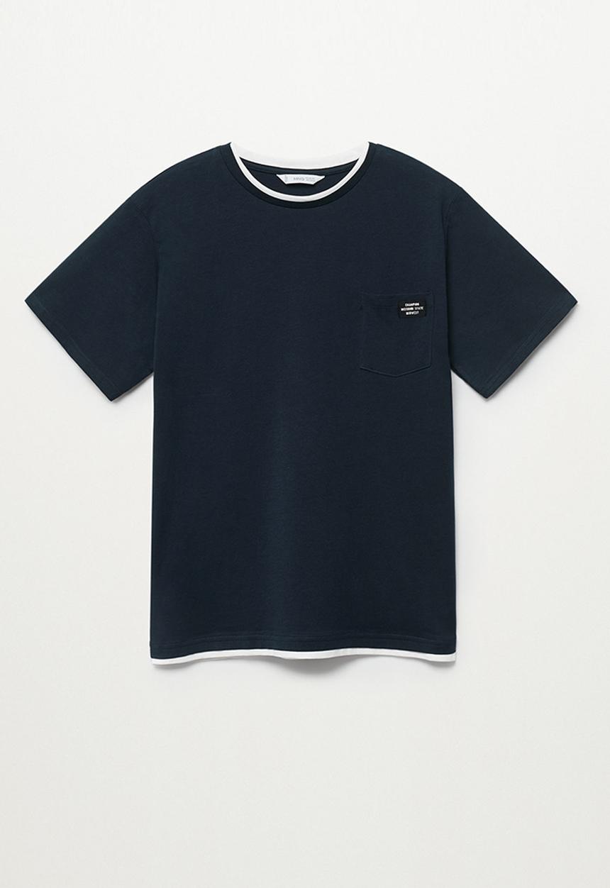 MANGO - T-shirt james - navy