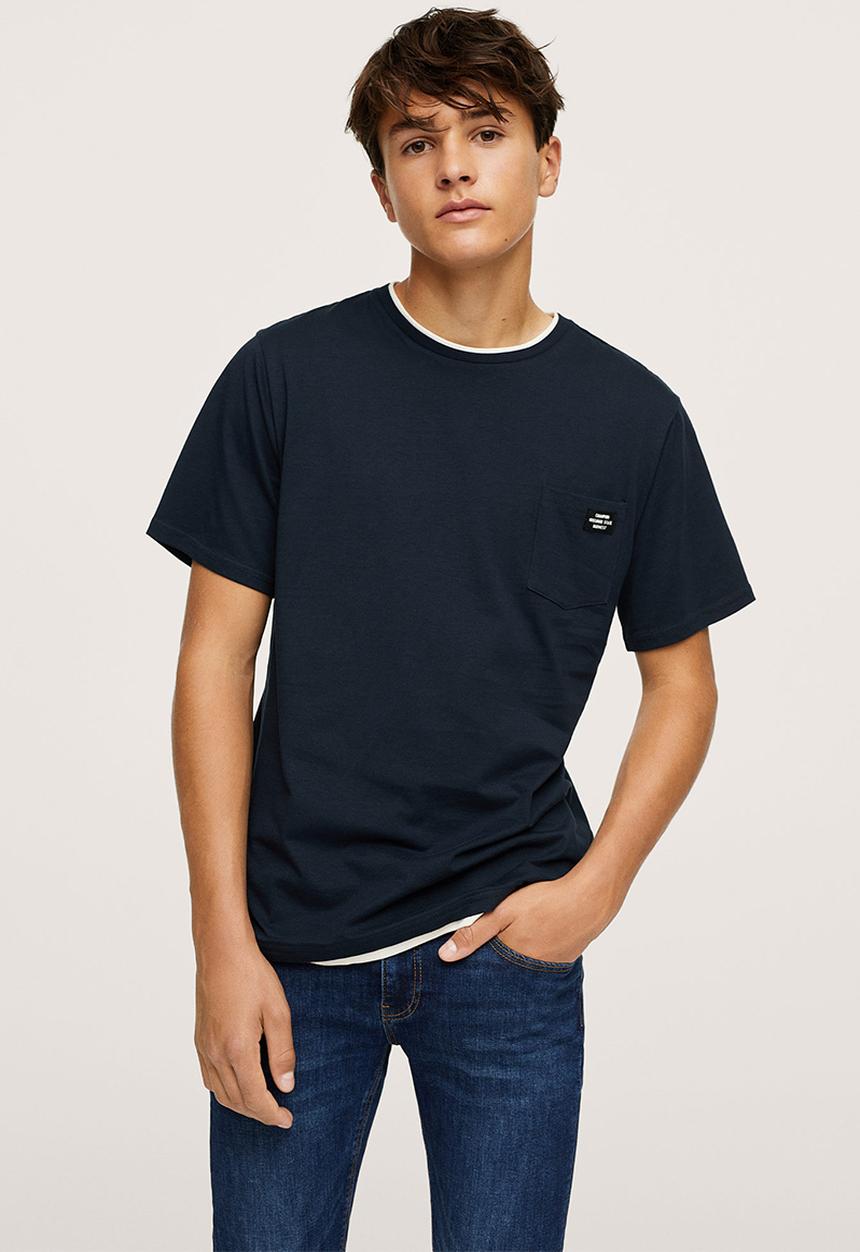 MANGO - T-shirt james - navy