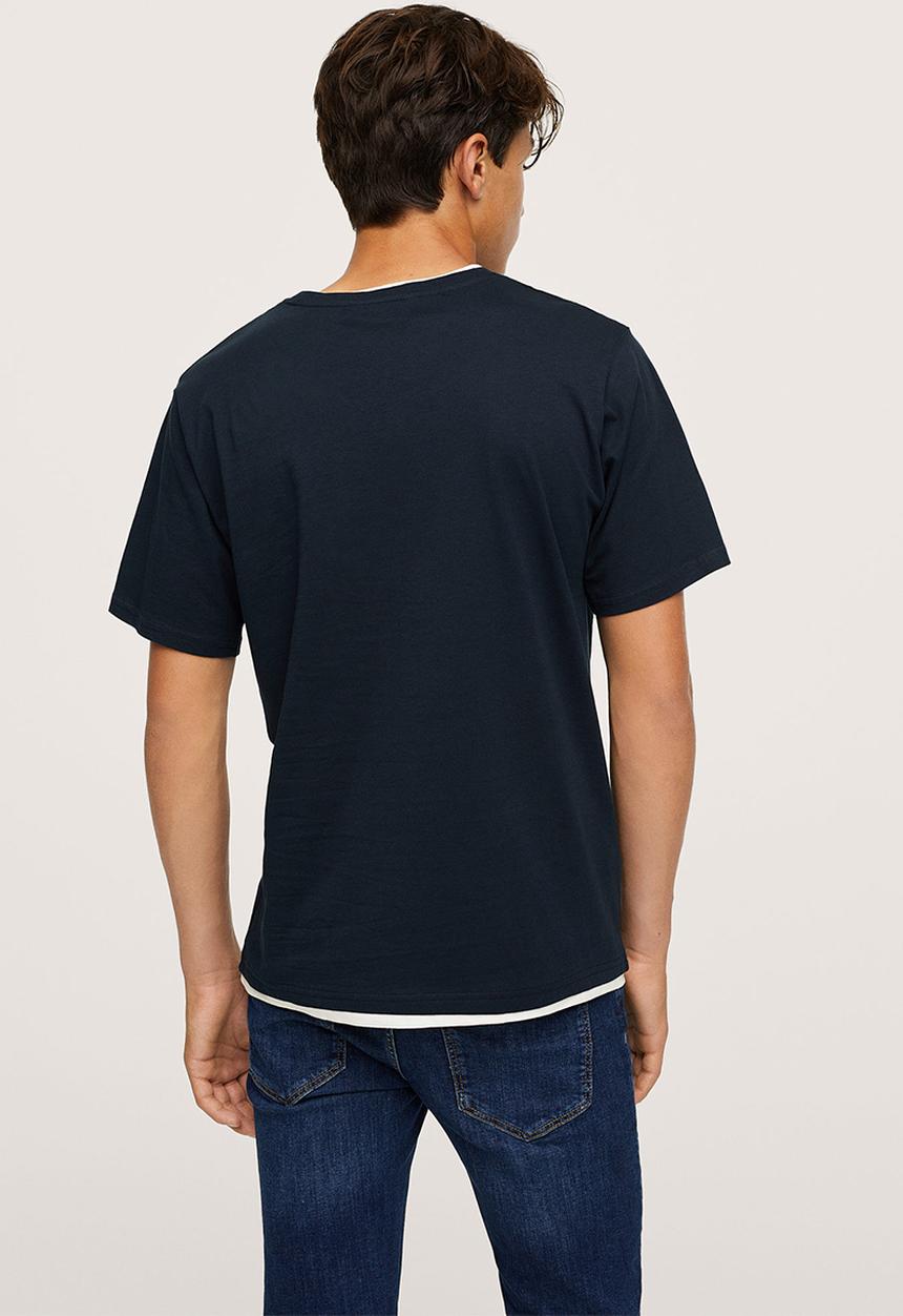 MANGO - T-shirt james - navy