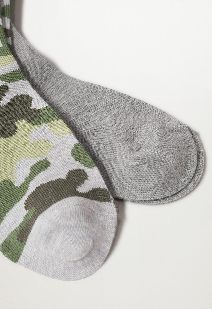 MANGO - Socks camu - grey & green 