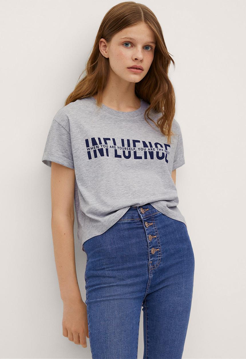 MANGO - T-shirt laura - grey