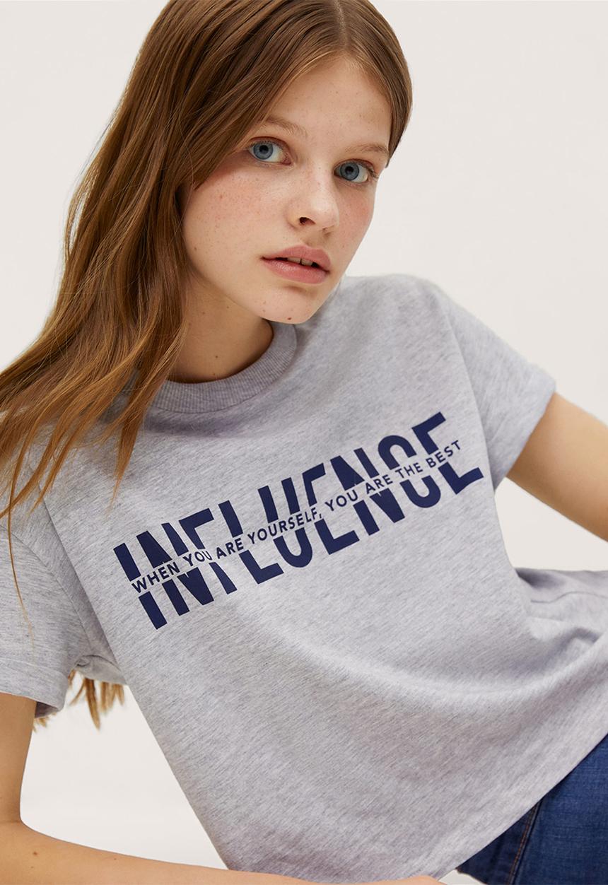 MANGO - T-shirt laura - grey