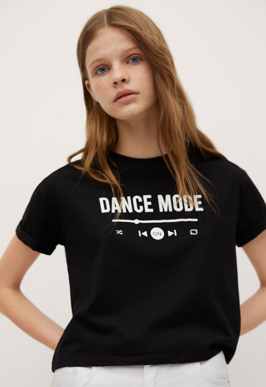 MANGO - T-shirt laura - black
