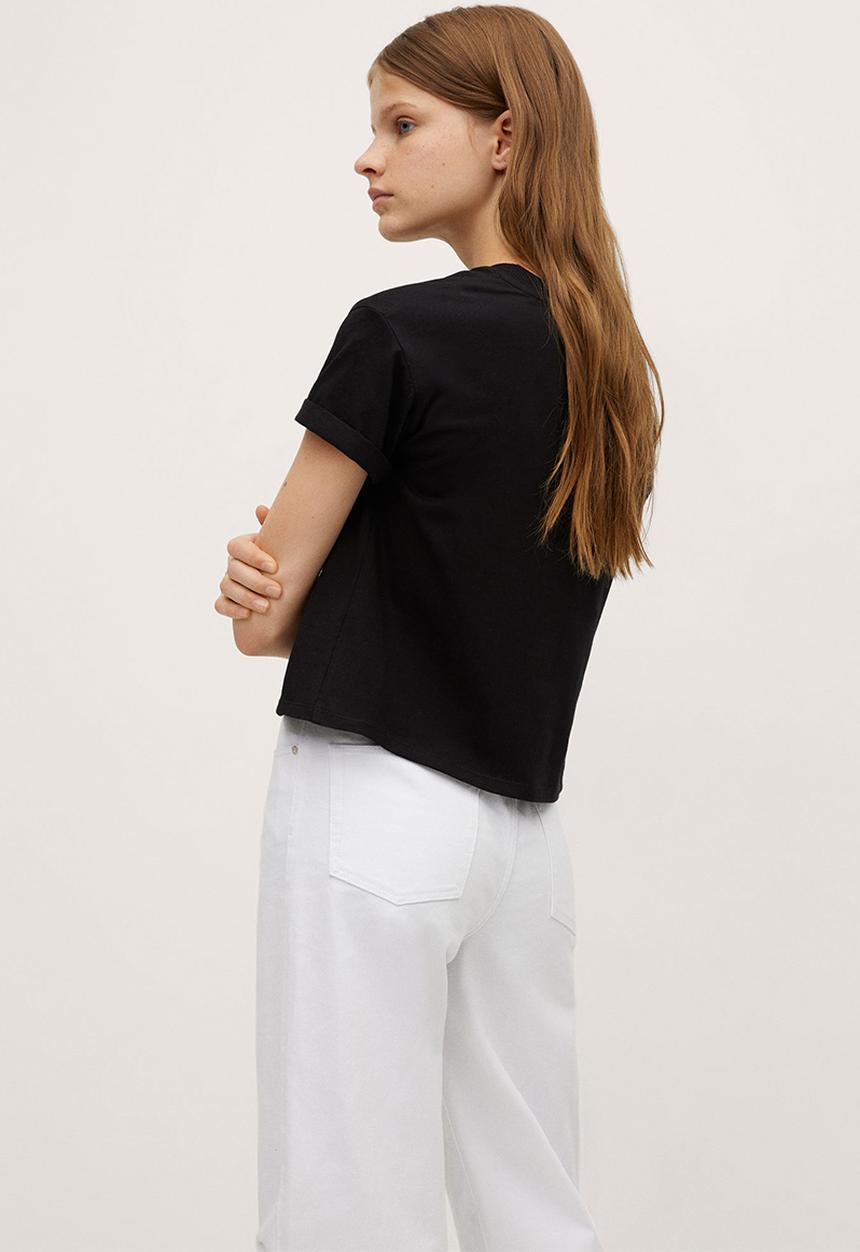 MANGO - T-shirt laura - black