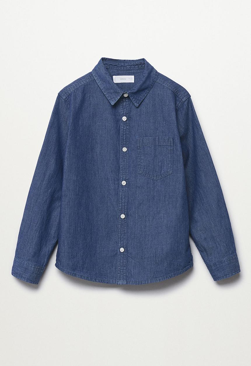 MANGO - Shirt daniel - open blue