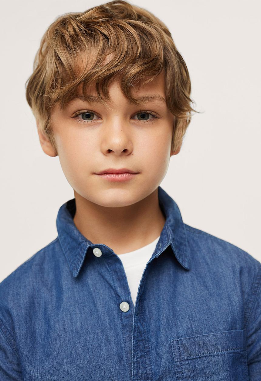 MANGO - Shirt daniel - open blue