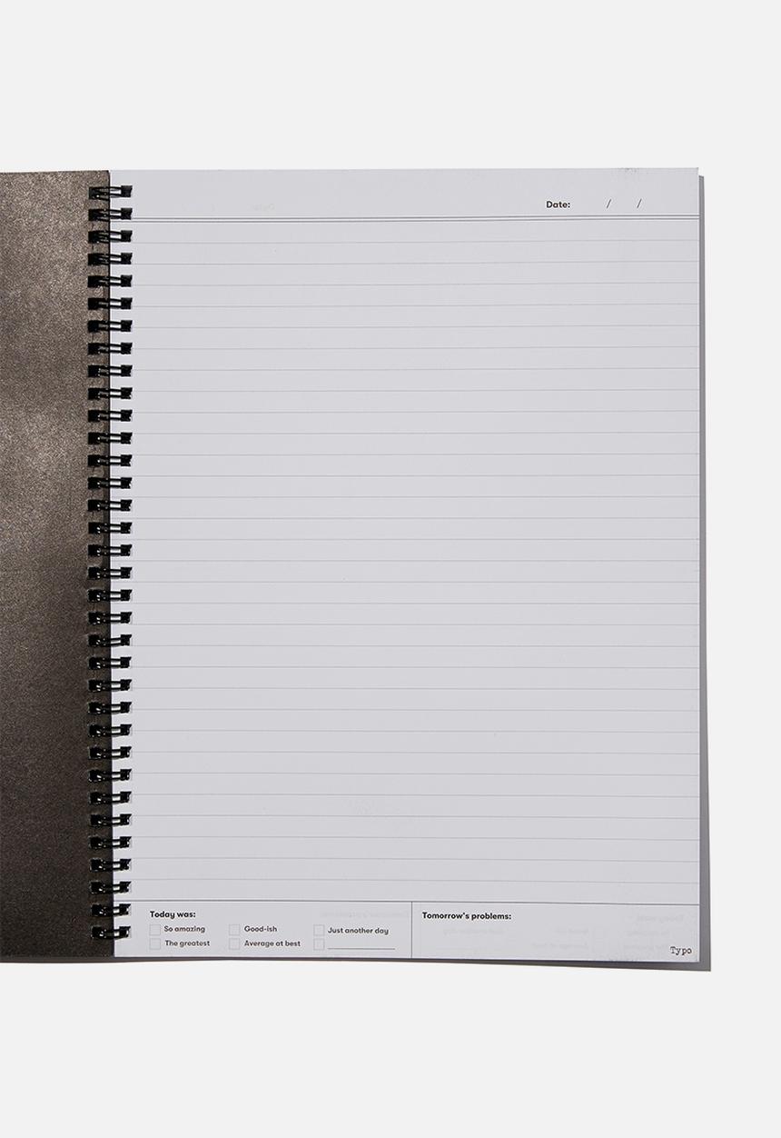 Typo - A4 spinout notebook recycled - green 