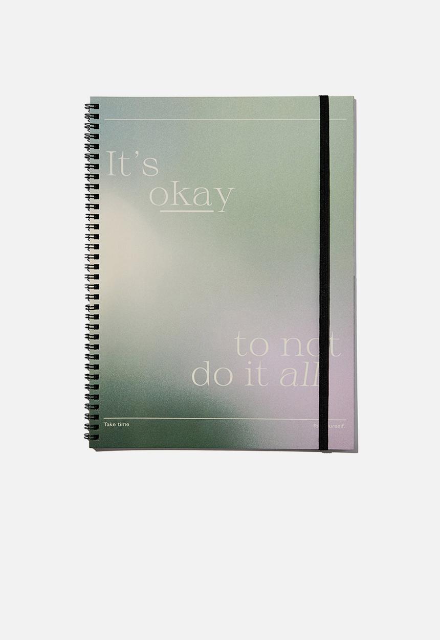 Typo - A4 spinout notebook recycled - green 