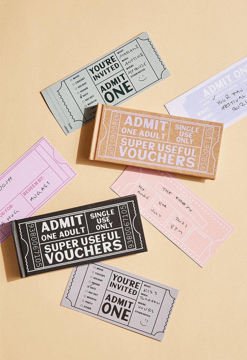 Typo - Voucher activity book-useful vouchers black