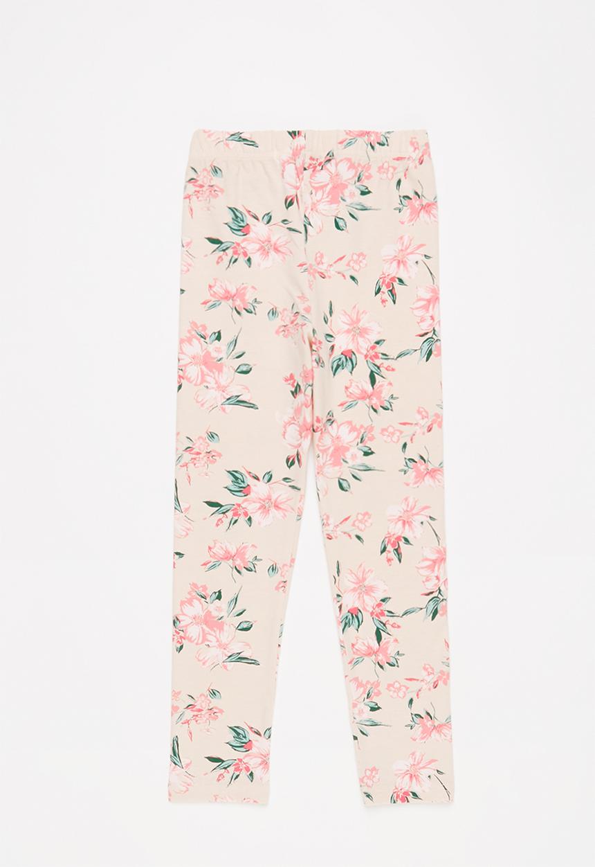 Rebel Republic - Girls 2 pack leggings - pink & peach 